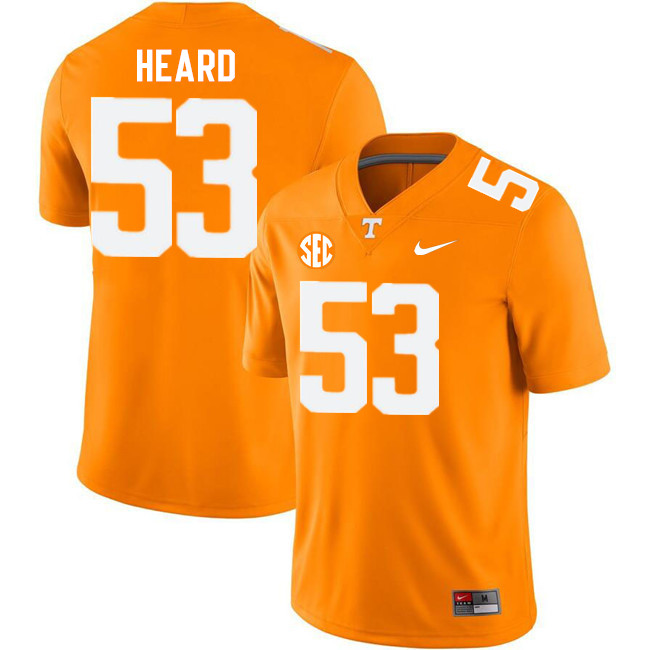 Men #53 Lance Heard Tennessee Volunteers College Football Jerseys Stitched-Orange